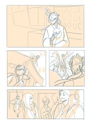 Rule 34 | 4koma, android, comic, cyborg, genji (overwatch), highres, japanese clothes, mask, monochrome, mouth mask, multiple boys, overwatch, overwatch 1, robot, silent comic, zenyatta (overwatch)