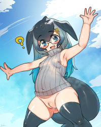 Rule 34 | 1girl, absurdres, anchors (mono eye os), animal costume, animal ear fluff, animal ears, blue whale (kemono friends), breasts, extra ears, highres, kemono friends, large breasts, tail