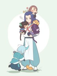 Rule 34 | 6+boys, aged down, aqua hair, black hair, blue eyes, blue hair, blush, brown hair, child, circle, expressionless, fengxi (the legend of luoxiaohei), flower, full body, holding, horns, leaf, long hair, luo xiaohei, luo xiaohei (human), luo xiaohei zhanji, luozhu (the legend of luoxiaohei), medium hair, multiple boys, open mouth, pink flower, purple hair, rkp, shadow, short hair, smile, standing, tianhu (the legend of luoxiaohei), wuxian (the legend of luoxiaohei), xuhuai (the legend of luoxiaohei), yellow flower