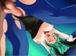 Rule 34 | 1boy, 1girl, animal costume, animal ears, animated, animated gif, blue hair, blue pantyhose, bouncing breasts, bow, bowtie, breasts, bulma, censored, closed eyes, clothing aside, cum, cum in pussy, cum on body, cum on clothes, detached collar, dragon ball, dragonball z, ejaculation, fake animal ears, green hair, hetero, large breasts, leotard, leotard aside, long hair, lowres, nipples, nude, open mouth, pantyhose, playboy bunny, pussy, rabbit ears, sex, torn clothes, torn legwear, torn pantyhose, trinitron cg, vaginal, wrist cuffs