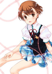 Rule 34 | 1girl, mizuki makoto, period, plaid, plaid skirt, school uniform, serafuku, sitting, skirt, solo, yazuki miyu