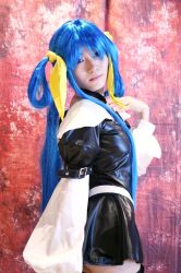 Rule 34 | arc system works, blue hair, boots, cosplay, dizzy (guilty gear), guilty gear, highres, kabura hitori (model), midriff, photo (medium), thighhighs, twintails