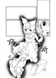 Rule 34 | 1boy, 1girl, brother and sister, greyscale, hermmy, kagamine len, kagamine rin, monochrome, siblings, twins, vocaloid