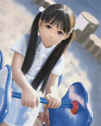 Rule 34 | 1girl, 3d, bad id, bad pixiv id, child, long hair, original, playground, siraha, solo, twintails