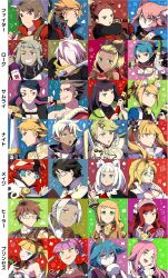 Rule 34 | 7th dragon, 7th dragon (series), :d, absurdres, alusha (7th dragon), animal ears, ares (7th dragon), armor, axe, bare shoulders, bell, berich (7th dragon), black hair, blonde hair, blue eyes, blue hair, blunt bangs, boon (7th dragon), bottle, bow, bow (weapon), breasts, brown eyes, brown hair, checkered bow, checkered clothes, closed mouth, dark-skinned female, dark-skinned male, dark skin, drawing bow, ears down, eustis (7th dragon), fighter (7th dragon), frilled hairband, frills, gassan (7th dragon), glasses, glast (7th dragon), green eyes, green hair, grin, grion (7th dragon), hair between eyes, hair bow, hair ornament, hair over one eye, hairband, harukara (7th dragon), hat, hatch (7th dragon), healer (7th dragon), highres, holding, holding axe, holding bow (weapon), holding mace, holding stuffed toy, holding sword, holding weapon, holding whip, ikurakun (7th dragon), jericho (7th dragon), katana, kate (7th dragon), kevin (7th dragon), knight (7th dragon), leo (7th dragon), mage (7th dragon), maron (7th dragon), medium breasts, melk (7th dragon), moiko (7th dragon), mol (7th dragon), momomeno (7th dragon), namuna (7th dragon), natsuki tomo, neck bell, open mouth, pectorals, pince-nez, pink hair, pointy ears, portrait, princess (7th dragon), purple hair, ran (7th dragon), rectangular eyewear, red eyes, rogue (7th dragon), rosary (7th dragon), samurai (7th dragon), scarf, shaded face, sharuru (7th dragon), shishimaru (7th dragon), smile, sora (7th dragon), stuffed toy, sword, upper body, vanessa (7th dragon), weapon, white hair, x hair ornament, yac (7th dragon), yellow eyes