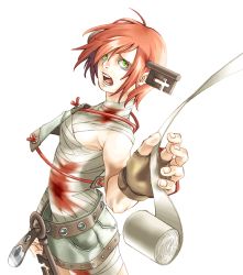 Rule 34 | a.b.a, arc system works, bandages, belt, blood, breasts, guilty gear, key, open mouth, screaming