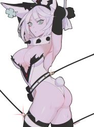 Rule 34 | 1girl, ahoge, animal ears, arc system works, ass, bad id, bad twitter id, bdsm, blush, bondage, bound, bound wrists, breasts, cleavage, collar, elbow gloves, elphelt valentine, fake animal ears, gloves, green eyes, guilty gear, guilty gear xrd, highres, kyou (ningiou), large breasts, leotard, looking at viewer, rabbit ears, rabbit tail, ribbon, shiny skin, short hair, sideboob, silver hair, solo, sweat, tail, thighhighs, thong, thong leotard