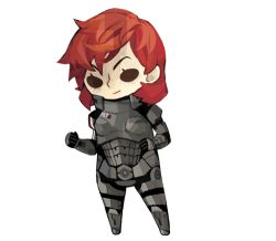Rule 34 | 1girl, animated, animated gif, arlmuffin, armor, chibi, commander shepard, commander shepard (female), dancing, lowres, mass effect (series), mass effect 2, mass effect 3, power armor, red hair, short hair, simple background, solo, white background