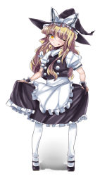Rule 34 | 1girl, ;p, ;q, blonde hair, female focus, hat, kirisame marisa, long hair, niwatori gunsou, one eye closed, side ponytail, solo, thighhighs, tongue, tongue out, touhou, white thighhighs, wink, witch, witch hat, yellow eyes