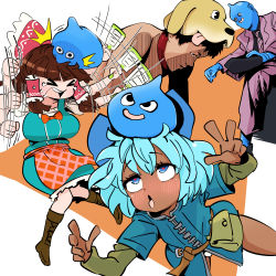 Rule 34 | &gt; &lt;, 2boys, 2girls, afterimage, ahegao, alternate costume, annyui (cookie), apron, black hair, blazer, blue apron, blue bow, blue eyes, blue hair, blue jacket, blush, boots, bow, breasts, brown footwear, brown hair, cirno, closed eyes, commentary, cookie (touhou), cosplay, crying, dark-skinned female, dark skin, dragon quest, feet out of frame, frilled bow, frills, full body, gram 9, grater, hair bow, hakurei reimu, heart, heart-shaped pupils, highres, jacket, large breasts, layered sleeves, leash, long hair, long sleeves, manatsu no yo no inmu, multiple boys, multiple girls, necktie, no pants, open mouth, orange bow, panties, pants, pink jacket, pink necktie, pink pants, red bow, rurima (cookie), short hair, short over long sleeves, short sleeves, slime (creature), slime (dragon quest), symbol-shaped pupils, tadano kazuhito, tanioka (inmu), tanioka (inmu) (cosplay), tears, touhou, underwear, white panties