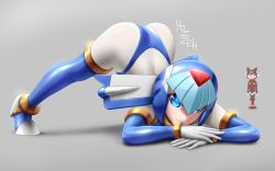 Rule 34 | 1girl, android, ass, blue eyes, helmet, high heels, highres, jack-o&#039; challenge, fairy leviathan (mega man), mega man (series), mega man zero (series), thighhighs