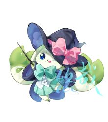 Rule 34 | black hat, digimon, digimon (creature), hat, highres, ribbon, simple background, skirt, solo, terriermon, white background, witch hat, youzaiyouzai112