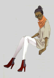 Rule 34 | 7 veil, bleach, dark skin, glasses, scarf, tousen kaname