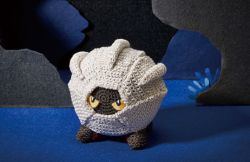 Rule 34 | amigurumi (medium), asako ito, cave, commentary, creature, creatures (company), english commentary, game freak, gen 3 pokemon, nature, nintendo, no humans, photo (medium), pokemon, pokemon (creature), pokemon tcg, shadow, shelgon, solo, standing, third-party source, unconventional media, yellow eyes