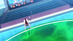 Rule 34 | 10s, 2girls, animated, animated gif, ass, blue hair, competition swimsuit, hip attack, keijo!!!!!!!!, kotone fujisaki, lowres, multiple girls, one-piece swimsuit, shizuka kimura, subtitled, swimsuit, water