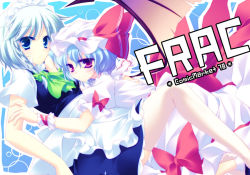 2girls bat_wings couple female_focus hat izayoi_sakuya motomiya_mitsuki multiple_girls remilia_scarlet touhou wings yuri