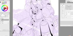 Rule 34 | bolgmon, bug, cyborg, digimon, digimon (creature), exoskeleton, highres, horns, looking at viewer, robot, solo