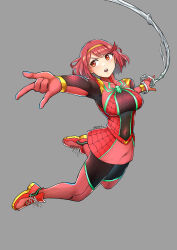 Rule 34 | 1girl, absurdres, adapted costume, alternate costume, breasts, chest jewel, highres, large breasts, marvel, pyra (xenoblade), solo, spider-man (series), xenoblade chronicles (series), xenoblade chronicles 2, you nf