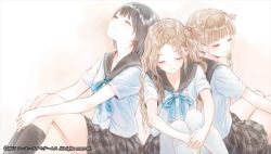 Rule 34 | 3girls, blue reflection, blue reflection (series), kishida mel, multiple girls, official art, shirai hinako, sleeping, tagme