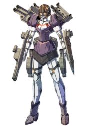 Rule 34 | 10s, 1girl, highres, kantai collection, mecha, mechanization, myoukou (kancolle), robot, science fiction, shingo (picturepuzzle), short hair, weapon, white background