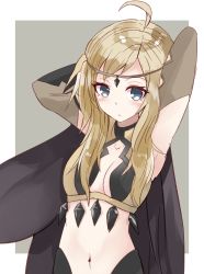 Rule 34 | 1girl, absurdres, blonde hair, breasts, bridal gauntlets, cape, circlet, closed mouth, commission, commissioner upload, covered navel, fire emblem, fire emblem fates, fire emblem heroes, grey eyes, hair ornament, hand up, highres, izuminomitsuba, jewelry, leotard, long hair, looking at viewer, medium breasts, nintendo, ophelia (fire emblem), sidelocks, skeb commission, solo, toeless footwear, turtleneck, upper body, wavy hair