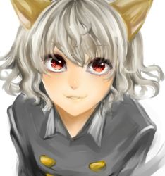 Rule 34 | 1boy, animal ears, bad id, bad pixiv id, cat ears, curly hair, grey hair, hunter x hunter, looking at viewer, male focus, mikan (mikataaaa), neferpitou, other focus, red eyes, smile, solo