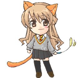 Rule 34 | animal ears, cat ears, cat tail, harry potter (series), hermione granger, lowres, school uniform, serafuku, solo, tail, thighhighs, wizarding world, yama (chroming)