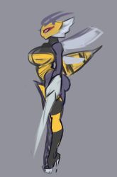 Rule 34 | arthropod girl, bee girl, beedrill, boots, breasts, cleavage, creatures (company), game freak, gen 1 pokemon, high heel boots, high heels, highres, insect girl, live for the funk, nintendo, pokemon, pokemon (creature), wings