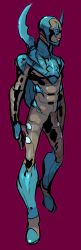 Rule 34 | 1boy, armor, blue beetle, dc comics, helmet, highres, jamie reyes, male focus, mask, power armor, simple background, solo, wings