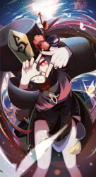 Rule 34 | 1girl, absurdres, ama no tou, black hat, black nails, black shorts, brown hair, chinese clothes, coat, coattails, collared coat, finger frame, flower, flower-shaped pupils, genshin impact, hat, hat flower, highres, hu tao (genshin impact), jewelry, leaning forward, long hair, long sleeves, looking at viewer, multiple rings, pelvic curtain, plum blossoms, porkpie hat, red eyes, red shirt, ring, shirt, short shorts, shorts, smile, solo, symbol-shaped pupils, tassel, teeth, twintails, wide sleeves