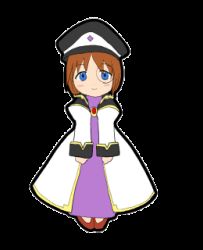 Rule 34 | 1girl, animated, animated gif, blue eyes, blush, broccoli (company), brown hair, chibi, chibi only, dancing, dress, forte stollen, full body, fushigiboshi no futago hime, galaxy angel, happy, hat, looking at viewer, lowres, monocle, open mouth, outstretched arms, parody, peaked cap, purple dress, shoes, short hair, smile, solo, spread arms, transparent background, uniform