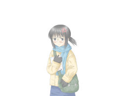 Rule 34 | 00s, annoyed, genshiken, glasses, ogiue chika, scarf, simple background, solo, tagme, white background