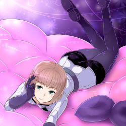 Rule 34 | 10s, 1girl, ass, bed, blonde hair, breasts, cleavage, highres, nasu rei, world trigger