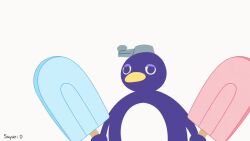 Rule 34 | animated, beak, bird, daipenmon, digimon, food, fusion, hat, meme, penguin, pingu, pingu (series), popsicle, simple background, sound, video, white background