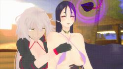 Rule 34 | 20s, 2girls, 3d, @ @, amateurthrowaway, animated, animated gif, assisted exposure, bikini, black bikini, black eyes, black gloves, black hair, black shrug, blue sky, blush, bouncing, bouncing breasts, grabbing another&#039;s breast, breast lift, breasts, breasts out, choker, cloud, crystal, domination, evil smile, fate/grand order, fate (series), female focus, femdom, forced, gloves, glowing, grabbing, grabbing from behind, groping, happy, hut, hypnosis, jeanne d&#039;arc (fate), jeanne d&#039;arc (ruler) (fate), jeanne d&#039;arc alter (fate), jewelry, jiggle, large breasts, long hair, long sleeves, looking at another, magic, micro bikini, minamoto no raikou (fate), minamoto no raikou (fate/grand order), minamoto no raikou (swimsuit lancer) (fate), mind control, multicolored eyes, multiple girls, nipple slip, nipples, open clothes, open mouth, outdoors, pendulum, purple bikini, purple hair, red eyes, red trim, sand, shrug (clothing), sky, smile, source filmmaker (medium), standing, submission, sun, swimsuit, swinging, tongue, hypnosis, tree, uncensored, very long hair, watching, white hair, yellow eyes, yuri