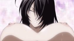 Rule 34 | 00s, 1girl, animated, animated gif, ass, bare back, black hair, blush, breasts, embarrassed, closed eyes, hair over one eye, huge filesize, humiliation, ikkitousen, kan&#039;u unchou, large breasts, long hair, navel, nipples, open mouth, panties, panties only, solo focus, stomach, tickling, topless, toy, trembling, underwear