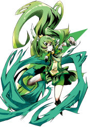 Rule 34 | 10s, 1girl, bike shorts, bike shorts under skirt, bow, bowtie, brooch, cure march, dress, full body, green dress, green eyes, green hair, green shorts, green skirt, green theme, jewelry, long hair, magical girl, matching hair/eyes, midorikawa nao, o5o3, ponytail, precure, serious, shoes, shorts, shorts under skirt, skirt, smile precure!, solo, tri tails, white background, wind