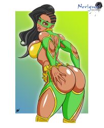 Rule 34 | 1girl, artist request, ass, ass grab, asymmetrical hair, barefoot, black hair, boots, bracelet, breasts, brown eyes, cleavage, commission, cornrows, cosplay, dark-skinned female, dark skin, domino mask, fight, front-tie top, grabbing own ass, heart, highleg, huge ass, jewelry, jiu-jitsuka, knee pads, large breasts, laura matsuda, leotard, lips, long hair, looking back, mask, open mouth, shiny skin, skindentation, solo, street fighter, street fighter v, sweat, teeth, thong, toeless legwear, toes, toned, wavy hair, wrestling mask, wrestling outfit