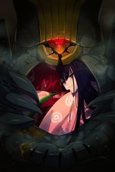 Rule 34 | 1girl, black hair, breasts, charles babbage (fate), closed mouth, echo (circa), fate/grand order, fate (series), japanese clothes, kimono, long hair, long sleeves, murasaki shikibu (fate), murasaki shikibu (third ascension) (fate), pink kimono, purple eyes, robot, very long hair, wide sleeves