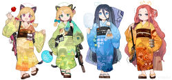 Rule 34 | 4girls, ? block, absurdres, alternate costume, animal ear headphones, animal ears, aris (blue archive), bag, bagged fish, battle rifle, belt pouch, black hair, blonde hair, blue archive, blue bow, blue eyes, bow, cacodemon, candy apple, cat ear headphones, character request, clip (weapon), closed mouth, coin, commentary, cotton candy, doom (series), fake animal ears, fish, flying sweatdrops, food, forehead, frown, full body, game development department (blue archive), geta, goldfish, green eyes, grey eyes, gun, h&amp;k g3, hair between eyes, hair bow, hair bun, halo, hand fan, headphones, highres, holding, holding bag, holding fan, holding food, imp (doom), japanese clothes, kimono, long bangs, long hair, looking at viewer, m320, mario (series), medium hair, menthako, mettaton, mettaton ex, midori (blue archive), momoi (blue archive), multiple girls, new super mario bros. u deluxe, nintendo, no socks, obi, obijime, one-eyed, open mouth, pain elemental, paper fan, pouch, print kimono, red bow, red eyes, red hair, rifle, sandals, sash, short hair, simple background, single hair bun, single side bun, standing, straight-on, super mario 3d land, super mario 3d world, super mario odyssey, super star (mario), tail, the legend of zelda, the legend of zelda: breath of the wild, the legend of zelda: tears of the kingdom, uchiwa, undertale, v-shaped eyebrows, very long hair, warp pipe, weapon, weibo logo, weibo watermark, white background, yukata, yuzu (blue archive), zouri, | |