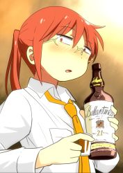 Rule 34 | 10s, 1girl, alcohol, beer, highres, kobayashi-san chi no maidragon, kobayashi (maidragon), ponytail, red hair, tagme