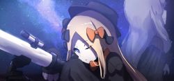 Rule 34 | 2girls, ;o, abigail williams (fate), absurdres, bad id, bad twitter id, black bow, black dress, black hat, blonde hair, blue eyes, bow, closed mouth, commentary request, dress, facing away, fate/grand order, fate (series), hair bow, hat, highres, lavinia whateley (fate), long hair, long sleeves, looking away, looking down, milky way, multiple girls, night, night sky, one eye closed, orange bow, parted bangs, parted lips, projected inset, silver hair, sketch, sky, sleeves past fingers, sleeves past wrists, smile, star (sky), starry sky, telescope, transparent, very long hair, wada kazu