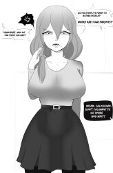 Rule 34 | 1girl, absurdres, angry, breasts, highres, large breasts, long hair, lord dante, mature female, original, pov