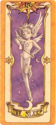 Rule 34 | 1990s (style), cardcaptor sakura, clow card, fairy, retro artstyle, sleep (clow card), sleeping, wand, wings