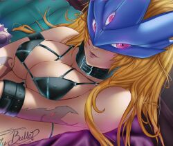 Rule 34 | 1girl, beelstarmon, belt, digimon, digimon (creature), female focus, highres, looking at viewer, mask, solo