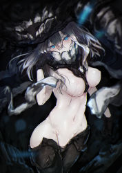 Rule 34 | 10s, 1girl, absurdres, abyssal ship, bad id, bad pixiv id, between breasts, black gloves, blurry, blush, breasts, collar, cowboy shot, depth of field, gloves, groin, hair between eyes, head tilt, highres, hplay, kantai collection, large breasts, long hair, looking at viewer, monster, navel, no nipples, pale skin, scar, silver hair, slit pupils, standing, stomach, teeth, wide hips, wo-class aircraft carrier
