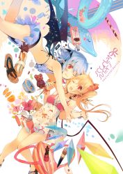Rule 34 | 2girls, alcohol, alternate costume, bad link, bag, bat wings, bikini, bikini skirt, blonde hair, blue hair, blush, bow, bracelet, crystal, cup, dolphin, dress, drinking glass, family, fang, fish, flandre scarlet, flower, food, frilled bikini, frills, hair bow, hair ornament, hug, innertube, jewelry, kirero, long hair, looking at viewer, multiple girls, no headwear, one eye closed, open mouth, panties, pointy ears, ponytail, red eyes, remilia scarlet, shoes, short hair, siblings, side ponytail, simple background, sisters, skirt, sleeveless, smile, sparkle, star (symbol), string, stuffed animal, stuffed toy, swim ring, swimsuit, teddy bear, text focus, touhou, underwear, white background, wine, wine glass, wings