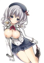 Rule 34 | 10s, 1girl, 2016, absurdres, artist name, beret, black socks, blush, breasts, breasts out, cleavage, closed mouth, collared shirt, content rating, dated, detexted, english text, epaulettes, frilled sleeves, frills, gloves, grey hair, grey shirt, hat, heart, highres, kantai collection, karory, kashima (kancolle), kneehighs, large breasts, long hair, looking at viewer, md5 mismatch, nipples, open clothes, open shirt, pleated skirt, purple eyes, scan, shirt, silhouette, skirt, skirt hold, smile, socks, solo, third-party edit, twintails, uniform, white background, white gloves, wing collar