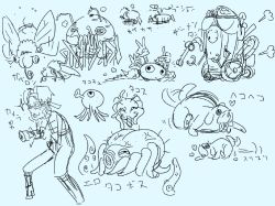 Rule 34 | bug, cherry poi, dog, drawing, fly, insect, monster, octopus, robot, sketch, squid