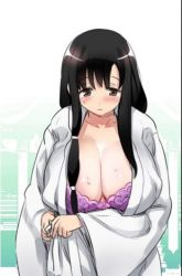 Rule 34 | 1girl, 774 (nanashi), black hair, bra, breasts, female focus, huge breasts, iwato kasumi, large breasts, saki (manga), solo, tagme, underwear